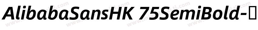 AlibabaSansHK 75SemiBold字体转换